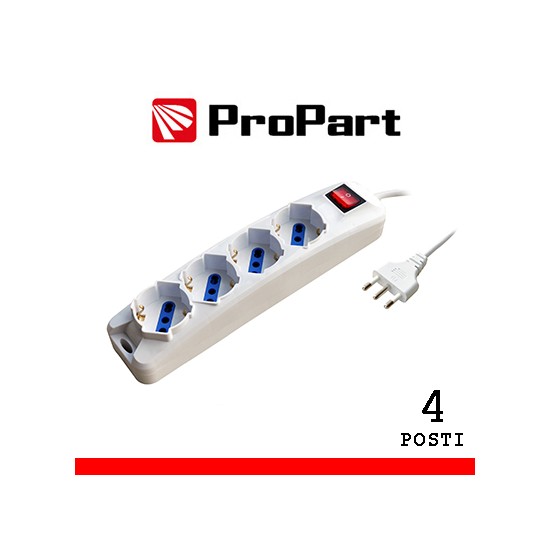 Acquista Multipresa a 4 prese 10/16A+Schuko | Tiesseelettronica.com