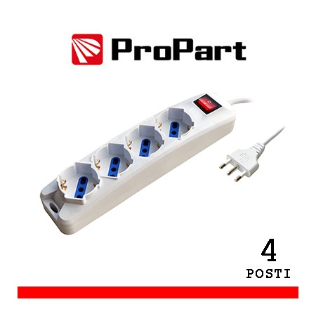 Acquista Multipresa a 4 prese 10/16A+Schuko | Tiesseelettronica.com