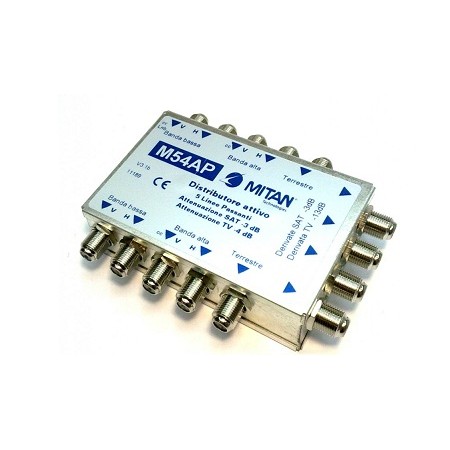 Acquista Multiswitch passante attivo 4 IN + TV 4 OUT +TV 4 derivazi...