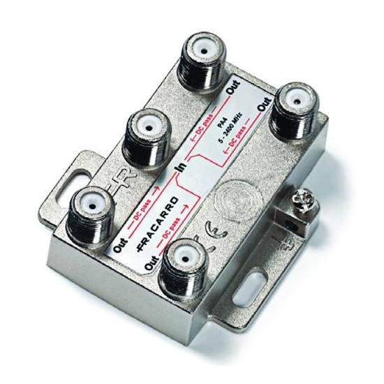 Acquista Partitore 4 uscite TV/SAT 5-2400MHz a 4 vie cc in pressofu...