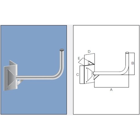 Acquista Supporto parabola da camino. Sporgenza 46 centimetri | Tie...