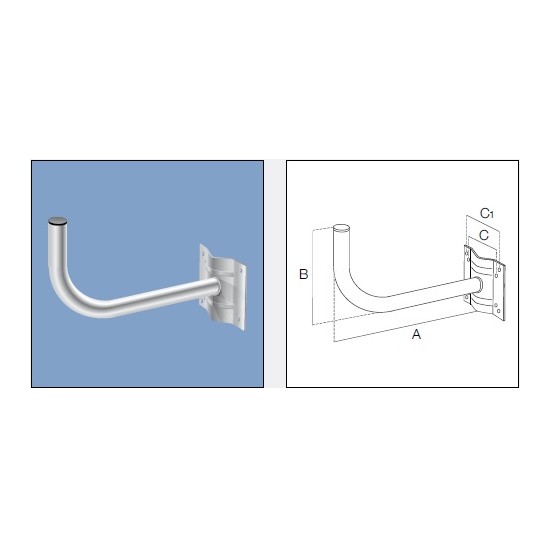 Acquista Supporto per parabola da muro 460mm sat | Tiesseelettronic...