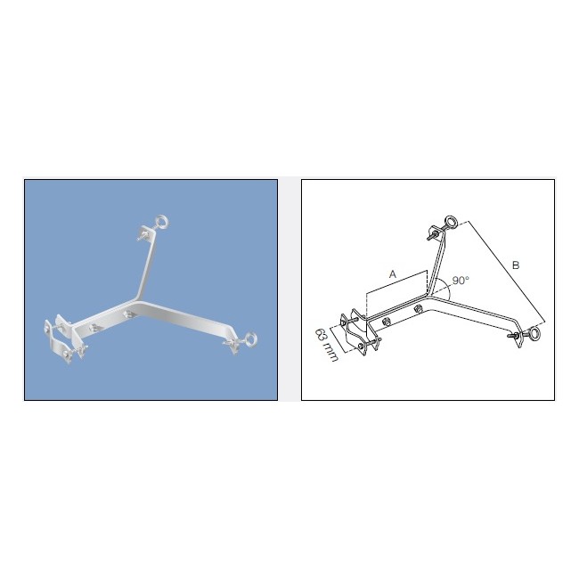 Acquista Zanca da camino rinforzata per installazione pali con filo...