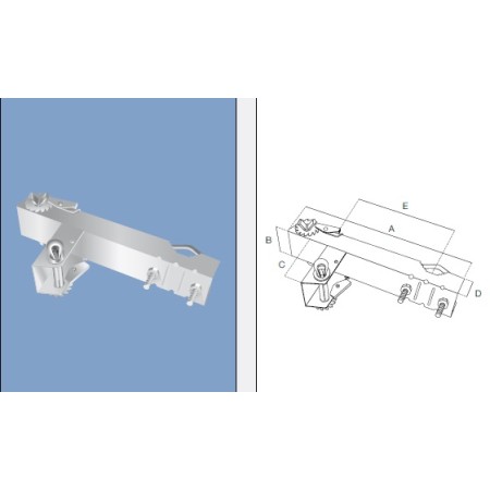 Acquista Zanca francese per camino singola distanziata 20cm | Tiess...