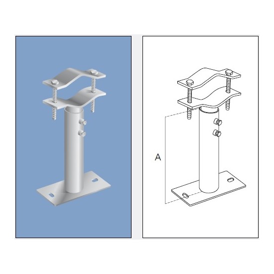 Acquista Zanca da muro telescopica regolabile da 15 a 30 cm | Tiess...