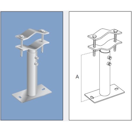 Acquista Zanca da muro telescopica regolabile da 15 a 30 cm | Tiess...