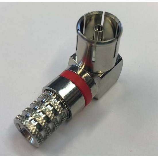 Acquista Presa TV volante IEC 90° avvitare per cavo 5mm | Tiesseele...