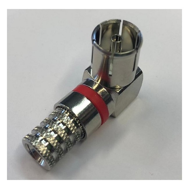 Acquista Presa TV volante IEC 90° avvitare per cavo 5mm | Tiesseele...