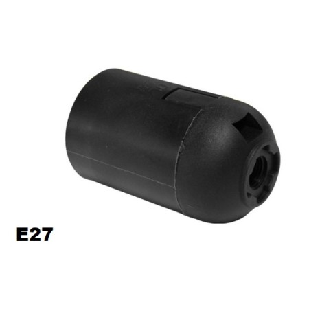Acquista Portalampada attacco E27 colore nero | Tiesseelettronica.com