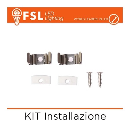 Acquista KIT installazione tappi staffe e viti per profilo a U FSL ...