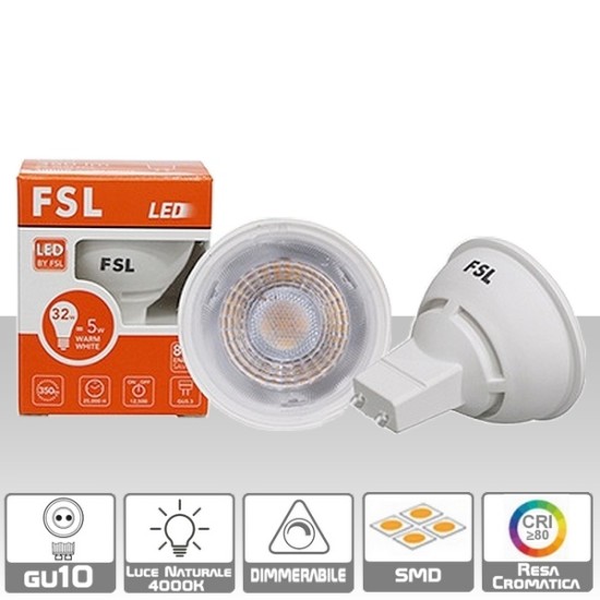 Acquista Lampadina LED 6,5W tipo GU10 Luce CALDA lumen 510 ad alta ...