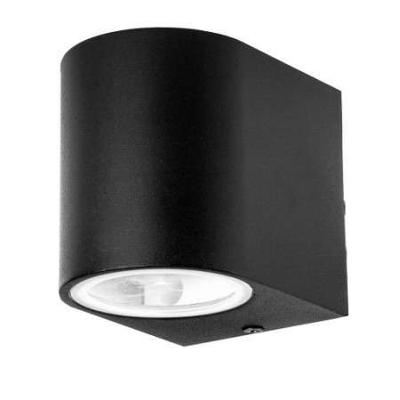 Acquista Portafaretto LED da Muro stondato GU10 nero IP44 | Tiessee...