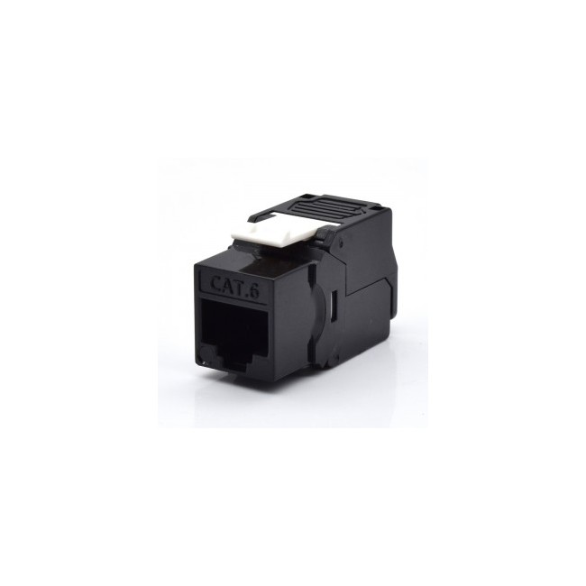 Acquista Presa Nera RJ45 Keystone cat. 6 in plastica ignifuga ad al...