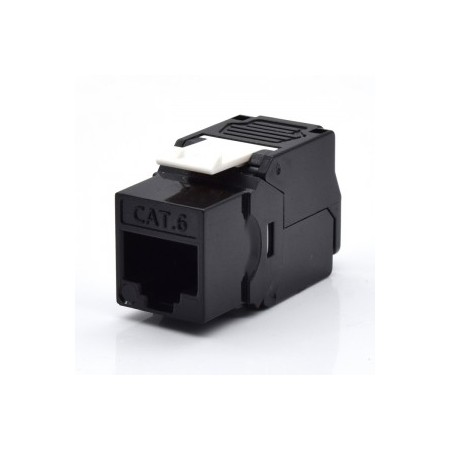 Acquista Presa Nera RJ45 Keystone cat. 6 in plastica ignifuga ad al...