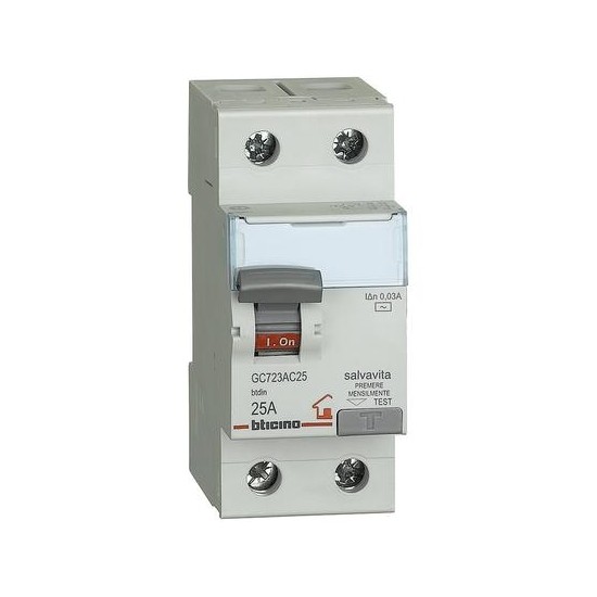 Acquista Interruttore differenziale SALVAVITA BTICINO 2P 25A 300mA ...
