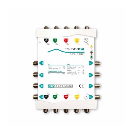 Acquista Multiswitch passante 4 ingressi SAT+ 1 TV 8 derivazioni | ...