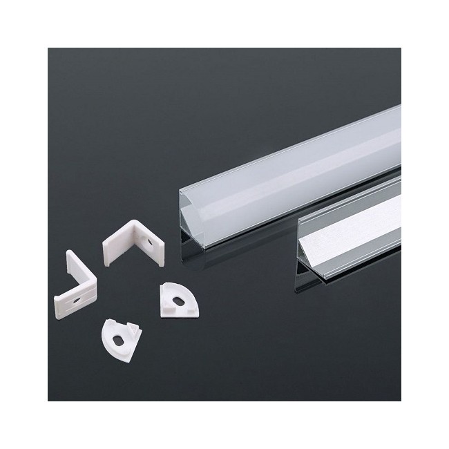 Acquista Profilo in alluminio angolare 2 metri colore silver per St...