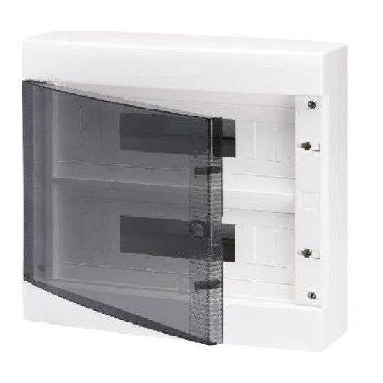 Acquista Centralino da parete con portello fumè IP40, 24 moduli, bi...