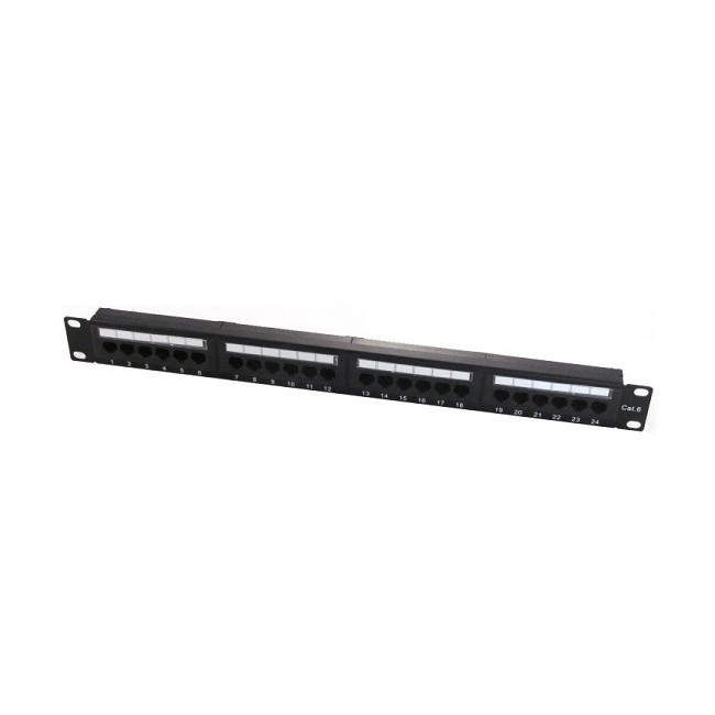 Acquista Patch panel cat 6 UTP 24 porte RJ45, 1U | Tiesseelettronic...