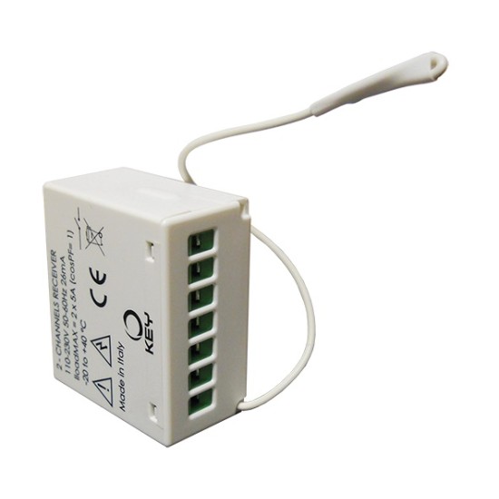 Acquista Ricevente radio 2 canali miniaturizzata, 230 Vac, per il c...