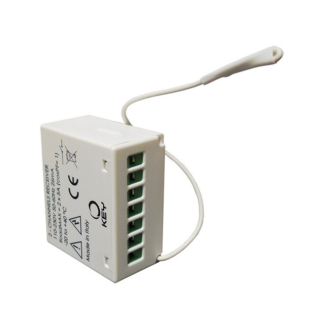 Acquista Ricevente radio 2 canali miniaturizzata, 230 Vac, per il c...