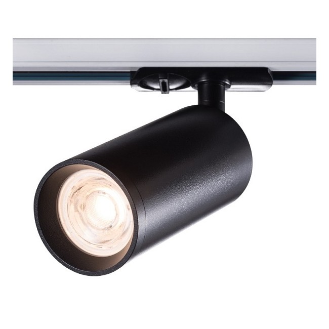 Acquista Faretto da binario con snodo in alluminio nero 60X130mm at...