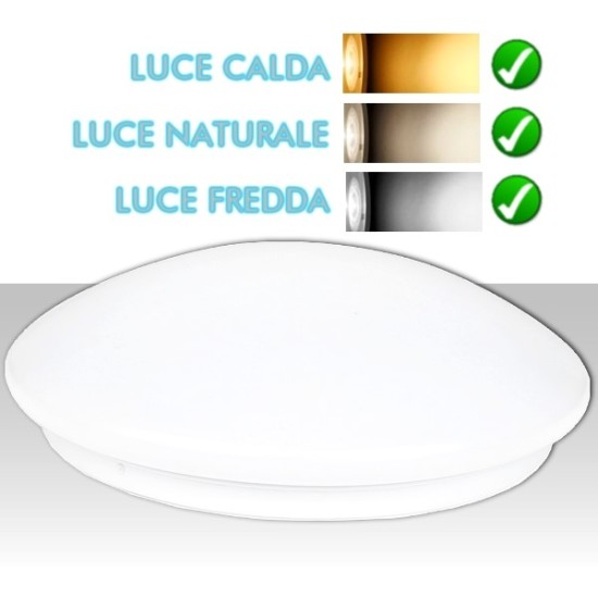 Acquista Plafoniera rotonda a Led 18W da 1170 Lumen a parete o soff...