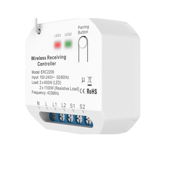 Acquista Relè doppio 5A Wi-Fi. Dimensioni: 44 x 44 x 22 mm | Tiesse...