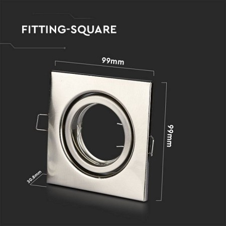 Acquista V-TAC Portafaretto LED da Incasso Quadrato GU10 e GU5.3 (M...