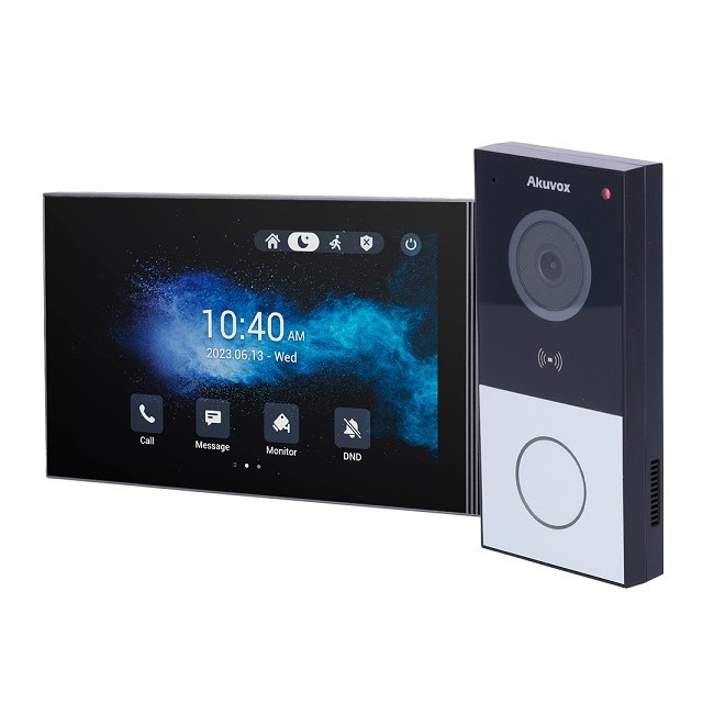 Acquista Kit videocitofonico tecnologia P2P IP e WiFi AKUVOX postaz...