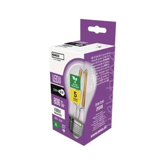 Acquista Lampadina LED FLM A60 3,8W(60W) 806lm 4000K E27 NW A CLAS ...