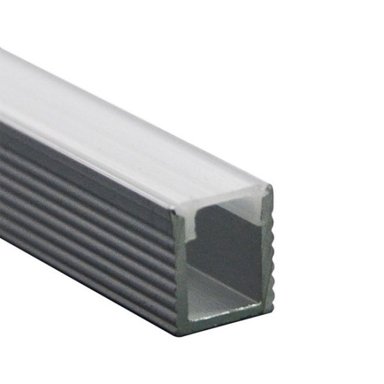 Profilo in Alluminio DA INCASSO Colore Silver per Strip LED stretta con copertura satinata 2000x7,8x9mm