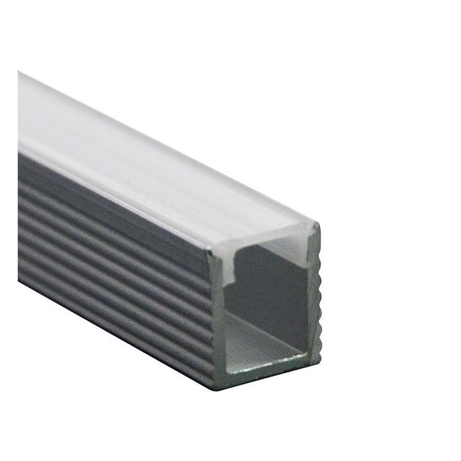 Profilo in Alluminio DA INCASSO Colore Silver per Strip LED stretta con copertura satinata 2000x7,8x9mm
