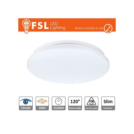 Plafoniera LED tonda 18W 4000K 120° 33x5,5cm non dimmerabile