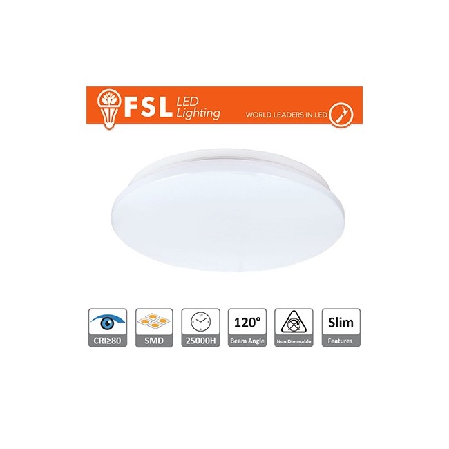 Plafoniera LED tonda 18W 4000K 120° 33x5,5cm non dimmerabile
