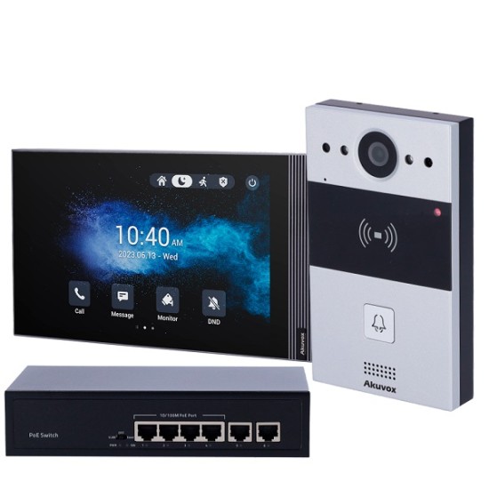 Acquista Kit videocitofonico Android AKUVOX posto esterno e monitor...