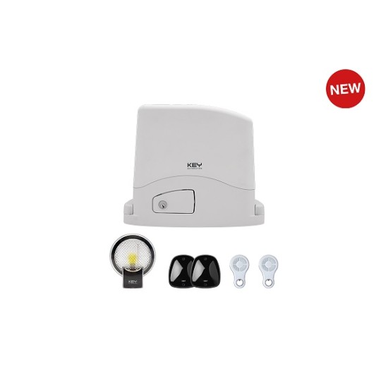 Kit TURBO per l’automazione di cancelli scorrevoli fino a 400 Kg - 24Vdc - Completo di centrale CT10324 e ricevente