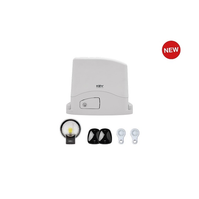 Kit TURBO per l’automazione di cancelli scorrevoli fino a 400 Kg - 24Vdc - Completo di centrale CT10324 e ricevente