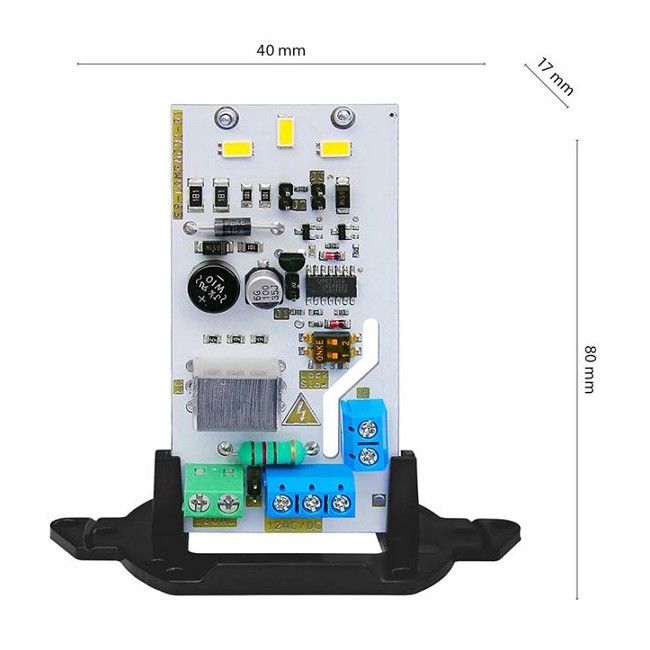 Scheda universale compatibile per lampeggiante/segnalatore luminoso 12-24V e 230V