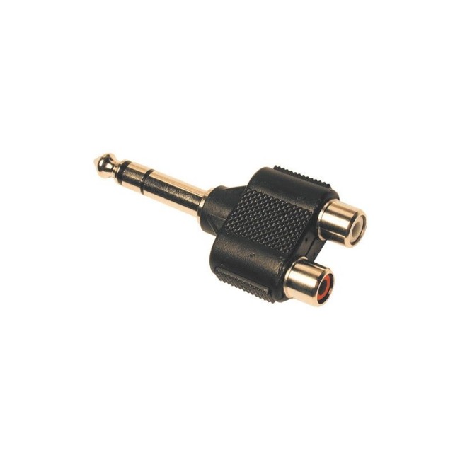 Acquista Adattatore spina JACK 6,3mm stereo - 2 prese RCA | Tiessee...