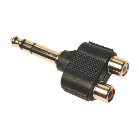 Acquista Adattatore spina JACK 6,3mm stereo - 2 prese RCA | Tiessee...