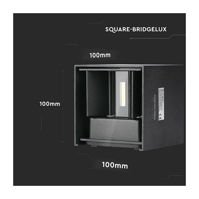 Acquista Applique da esterno antracite, corpo in alluminio, doppio ...