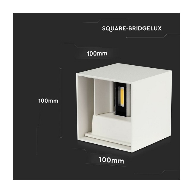 Acquista Applique LED da Muro Quadrata Doppio LED COB 11W Colore Bi...