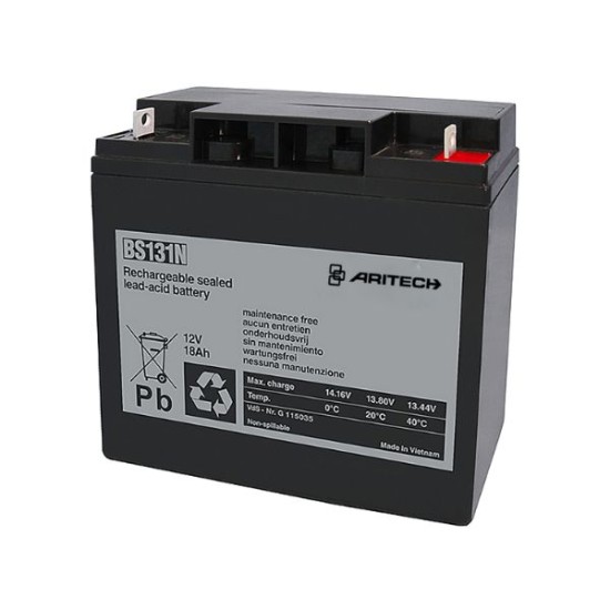 Acquista Batteria 12 V - 18 Ah. mm. 181x78x170 Aritech APPROVATA VD... 2