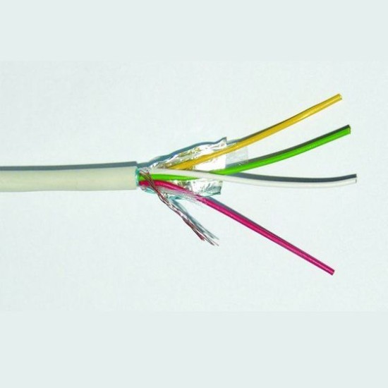 Acquista Cavo allarme schermato 4X0,22mmq RAME/PVC C4 3,8mm | Tiess... 2