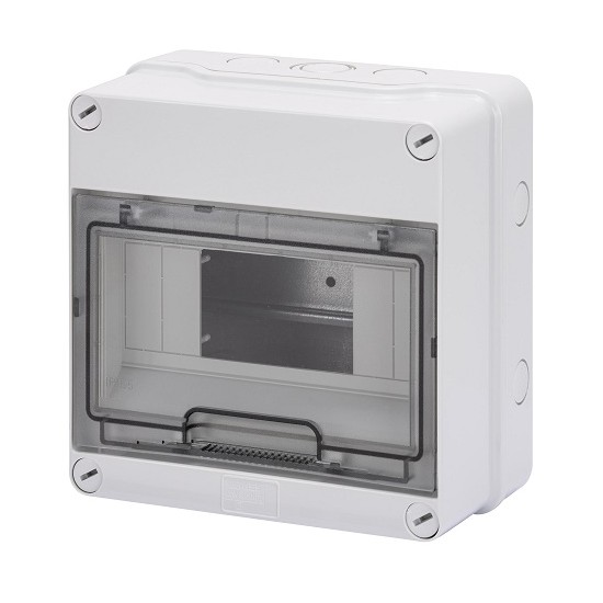 Acquista Centralino 8 moduli IP55 con barra DIN e sportello - Quadr... 2