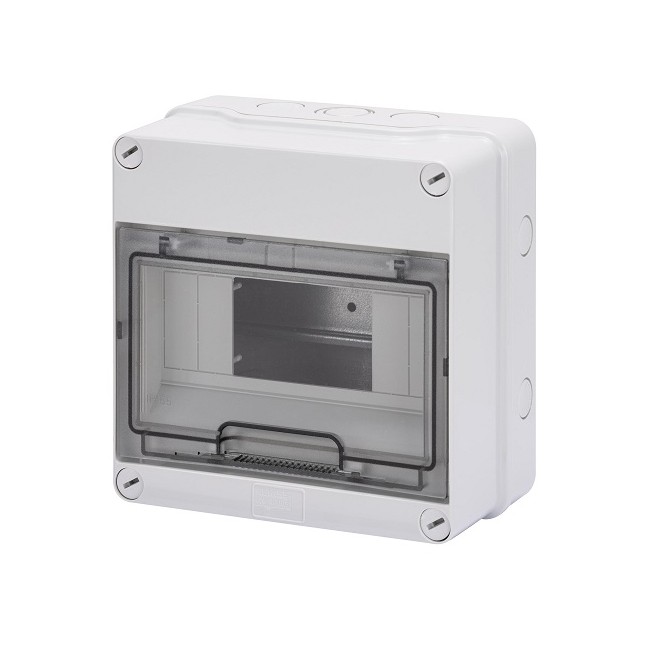 Acquista Centralino 8 moduli IP55 con barra DIN e sportello - Quadr...