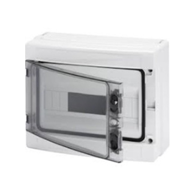 Acquista Centralino da parete con portello fumè IP65, 12 moduli, gr...