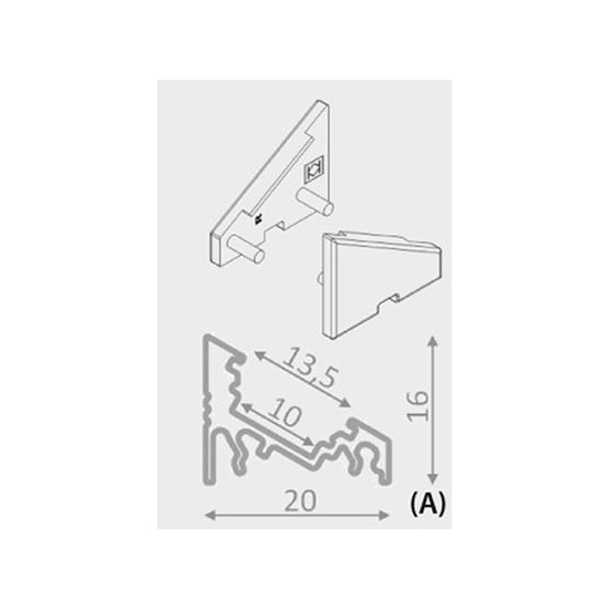 Acquista Coppia tappi chiusura ABS bianchi serie CORNER | Tiesseele...