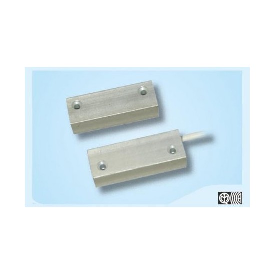 Acquista Contatto magnetico alluminio per porte metalliche 58x15x20... 2